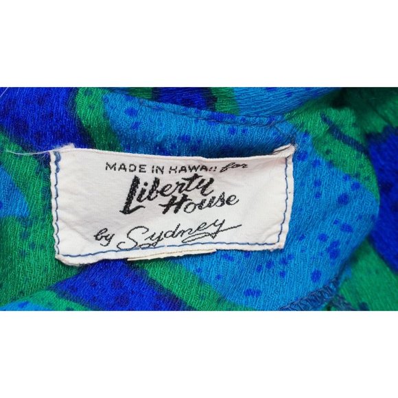 Vintage 60's Hawaiian Dress Liberty House by Sydney Polynesian Aloha Maxi Cheong - Picture 9 of 10